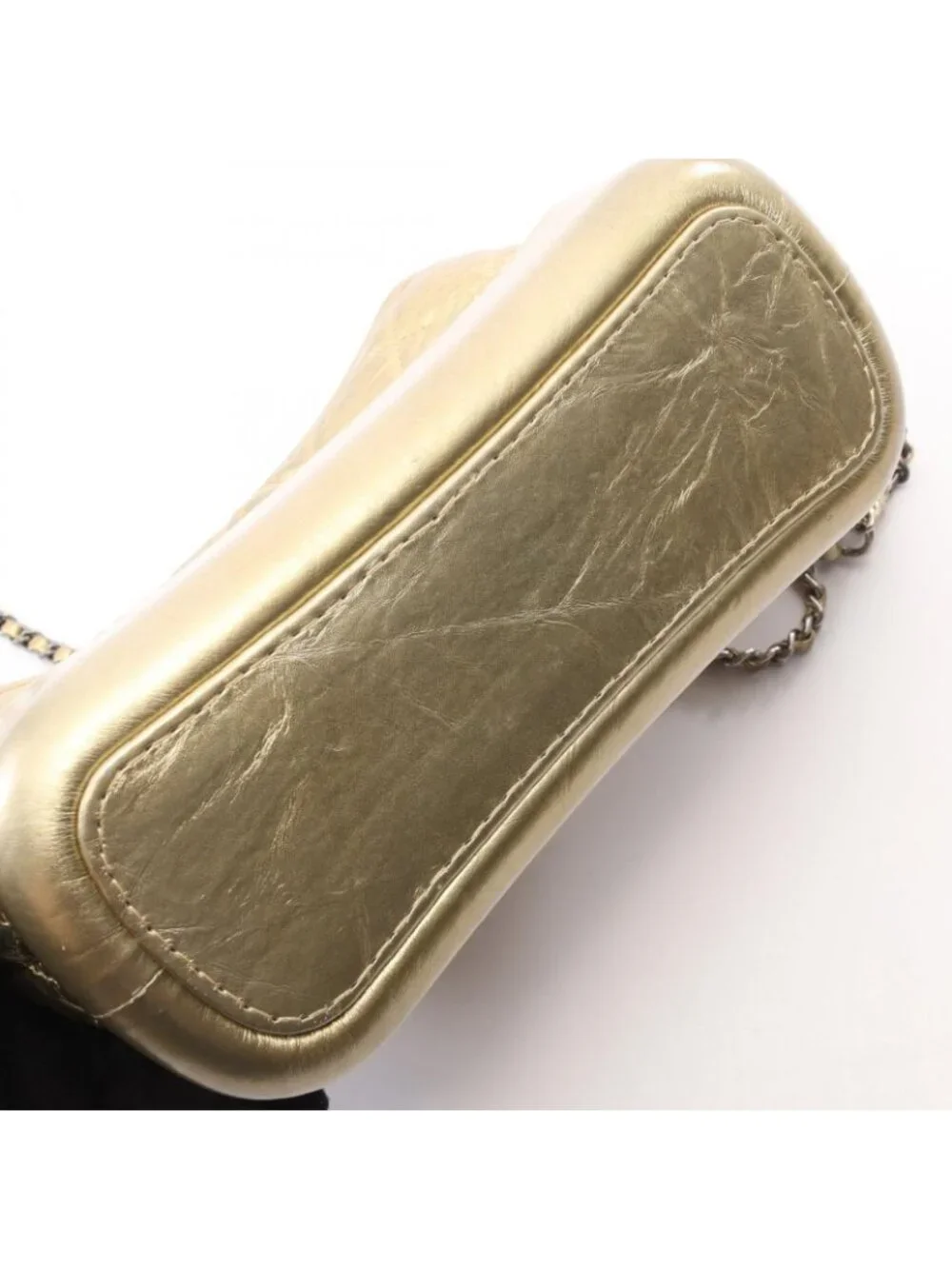 Chanel Shoulder Bag Gabrielle de Small Hobo Gold Leather Chain